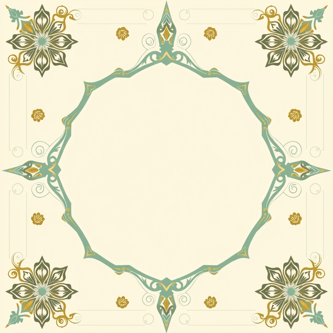إطار اسلامي زخرفي زهرى