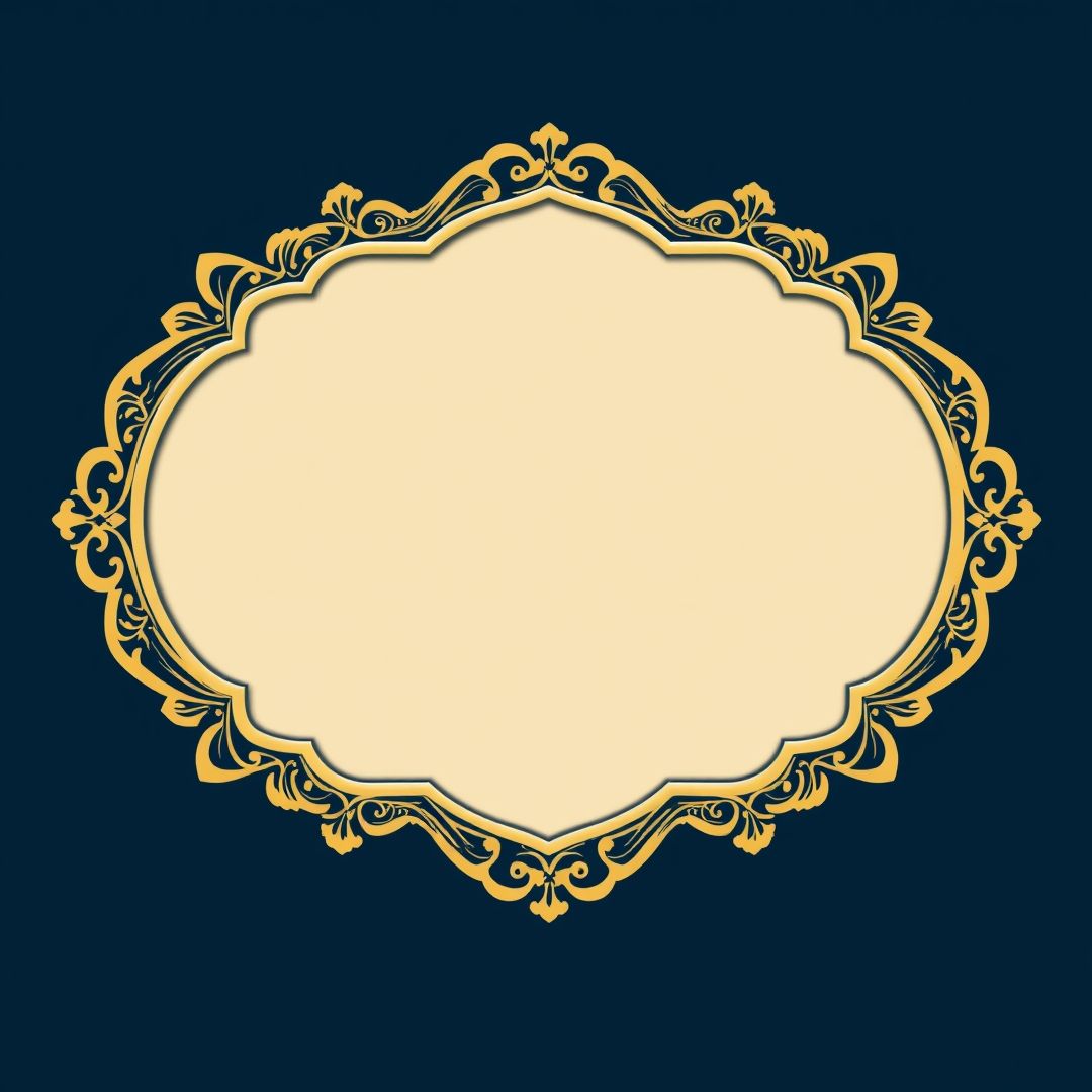 إطار إسلامي حديث بزخرفة فضية