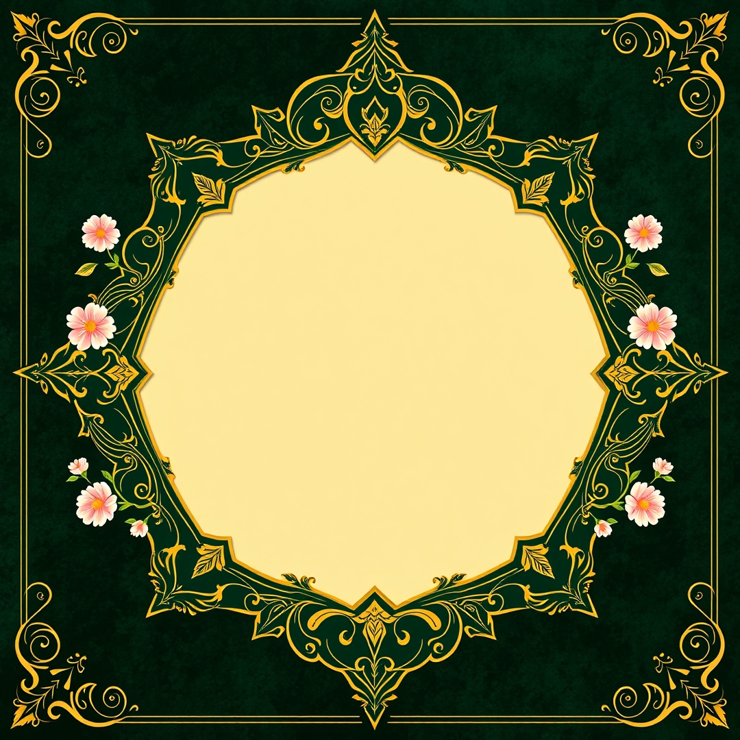 صور إطار إسلامي ذهبي رائع