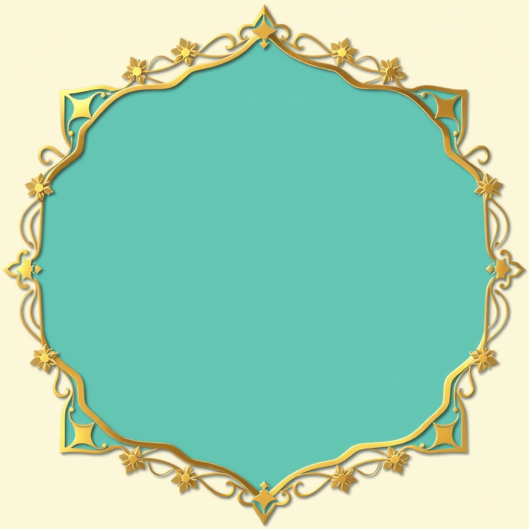إطار اسلامي ذي زخرفة ونجوم
