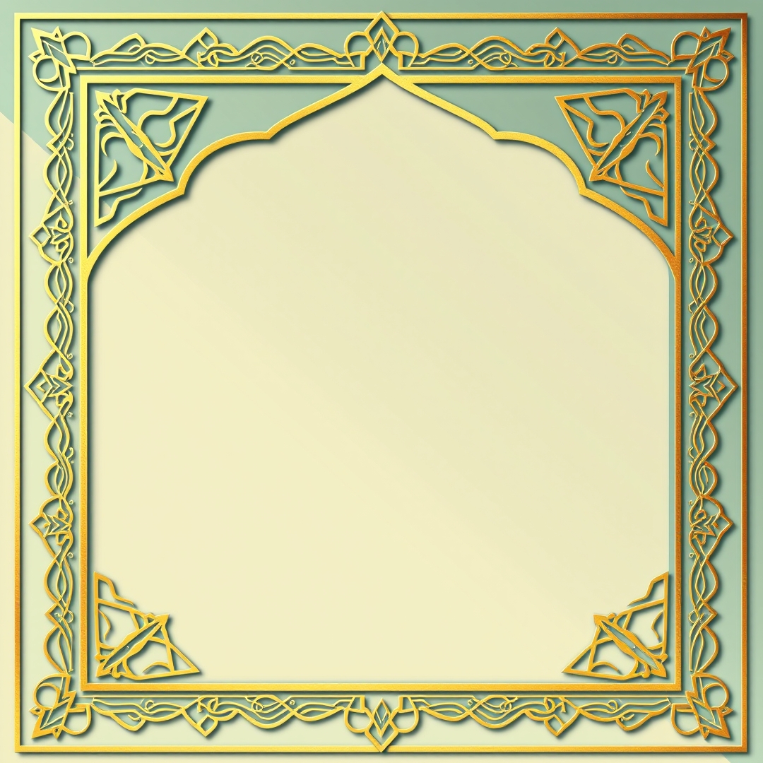 إطار إسلامي ذهبي للتحميل