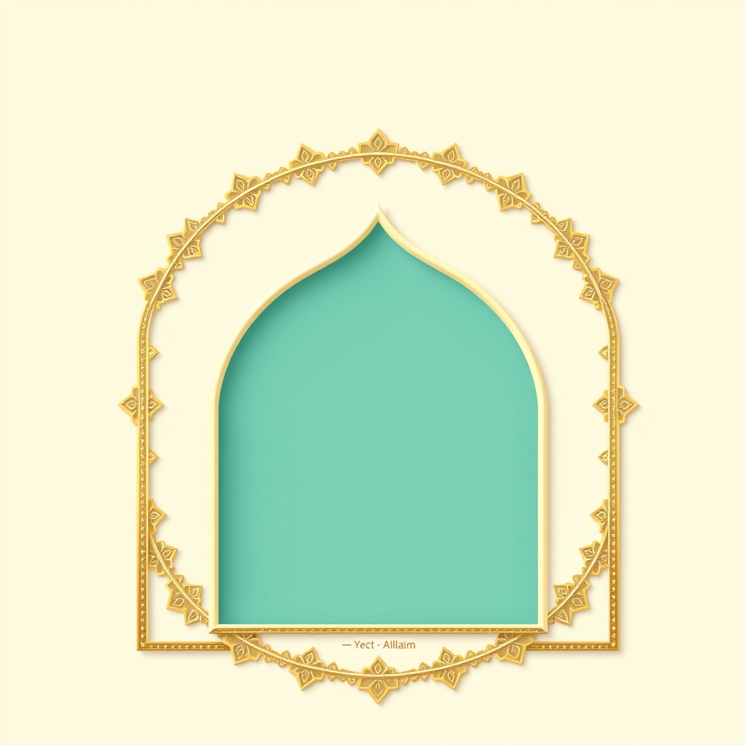 إطار رمضانى مزخرف بالزخارف الإسلامية