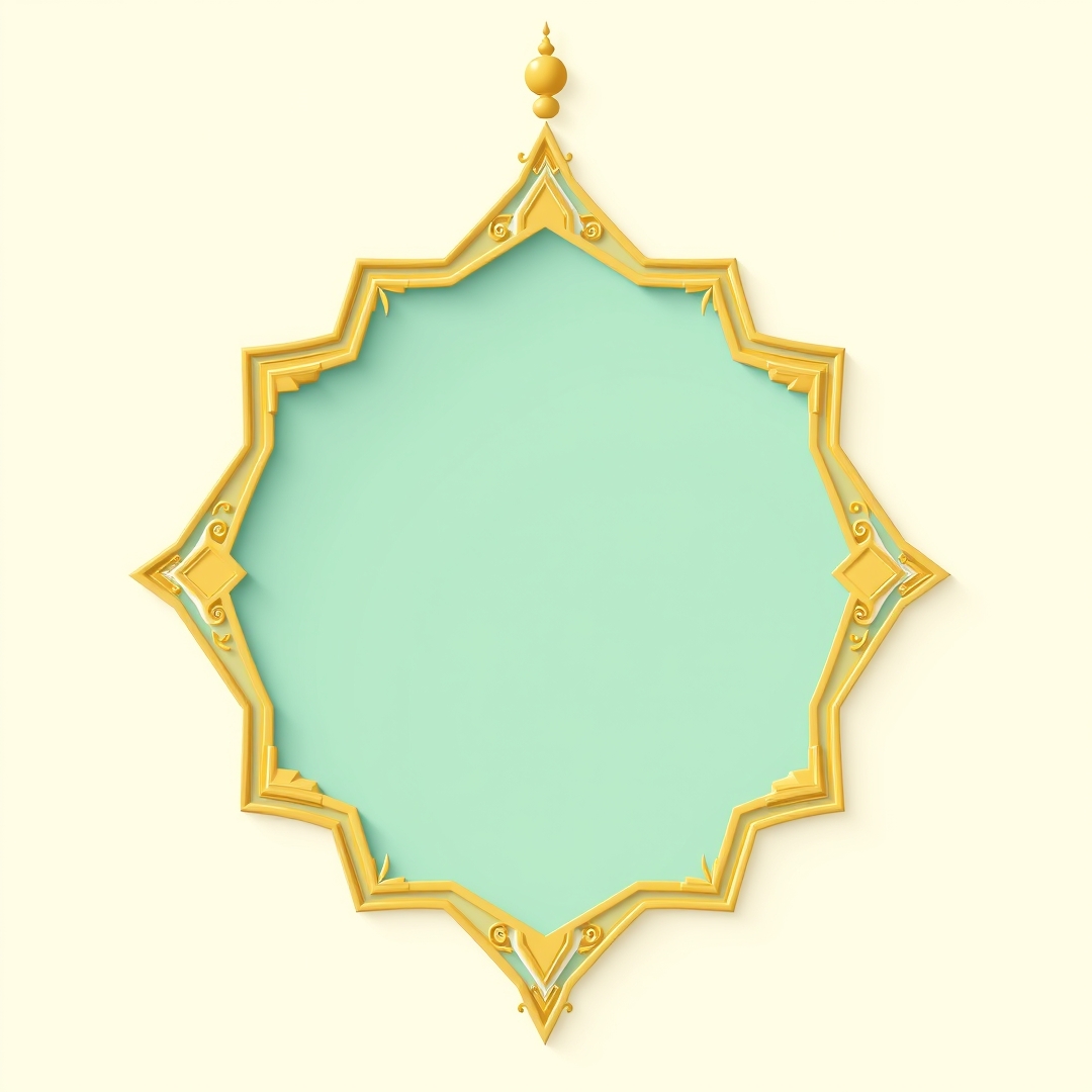 إطار رمضانى ذهبى زخرفى
