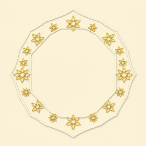 إطار إسلامي زخرفي ذهبي