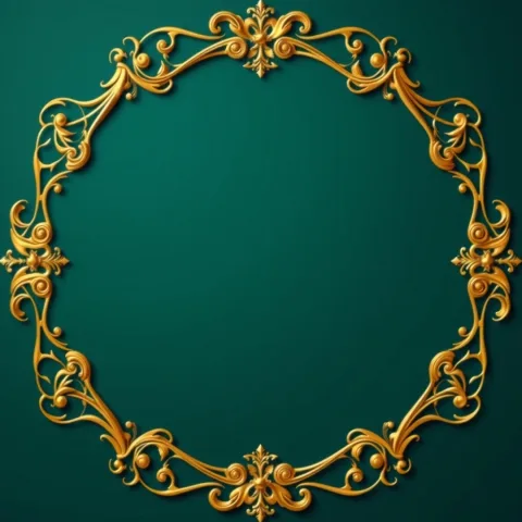 إطار رمضانيه ذهبي زخرفي